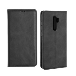 Capa de Couro com Bolso Interno para Xiaomi Redmi 9 Preto Capa de Couro com Bolso Interno para Xiaomi Redmi 9 Preto